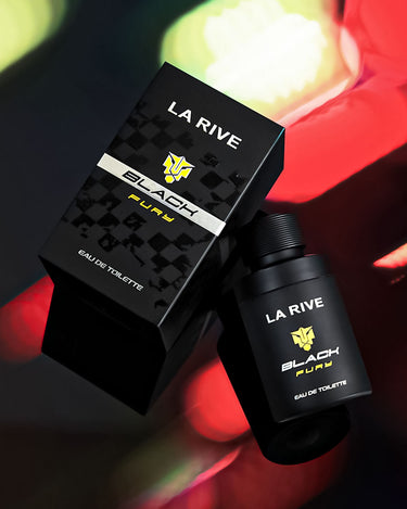 <img alt="La Rive Black Fury EDT 75ml with box">