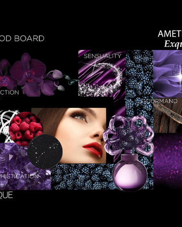 <img alt="Lalique Amethyst Exquise EDP 100ml mood board">