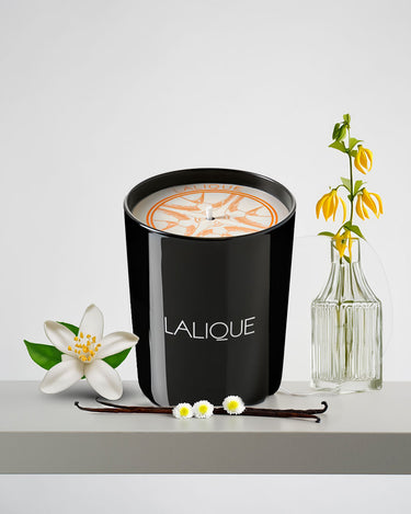 <img alt="Lalique Scented Candle Neroli Casablanca 190g front view">