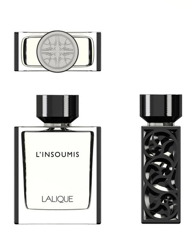 <img alt="Lalique L'Insoumis EDT 100ml top, front, side views">