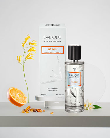 <img alt="Lalique Room Spray Neroli Casablanca 100ml front view">